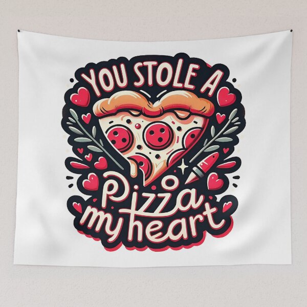 Item preview, Valentines Day Pizza Graphic Pun Design   designed and sold by Lisa Pearlman.