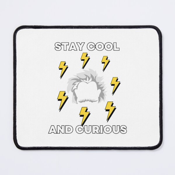 Item preview, Stay cool and curious - Einstein hair style and thunderbolts designed and sold by MrLAS.