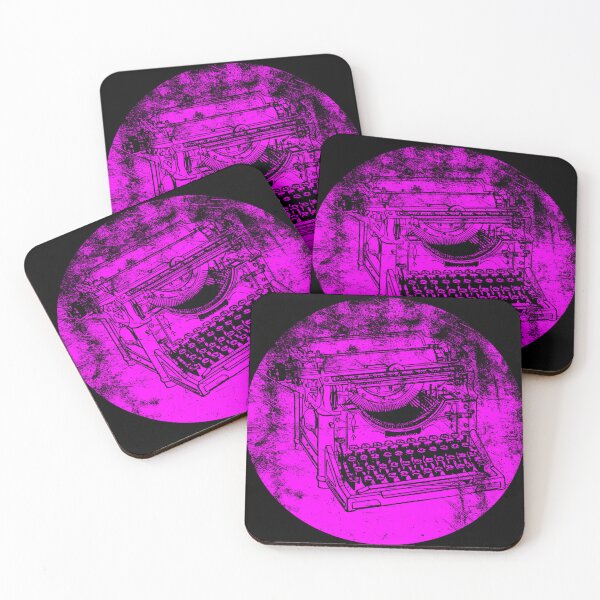Item preview, VINTAGE DISTRESSED MANUAL TYPEWRITER FUCHSIA designed and sold by Marni Scofidio Desi9ns.