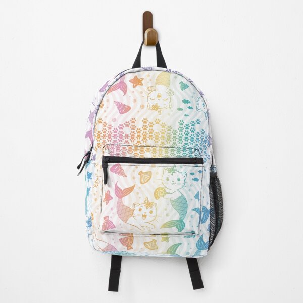 Item preview, |Cat mermaids - happily playing in the sea! pastel rainbow designed and sold by Drawmecute.
