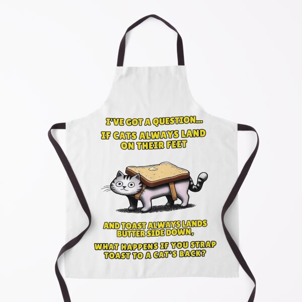 Item preview, Cat Meets Toast Conundrum designed and sold by CoolCrazyQuirky.