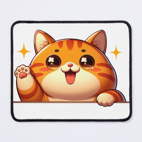 Item preview, Cat peeking, Orange color cat cartoon design designed and sold by ArtshopDRM.