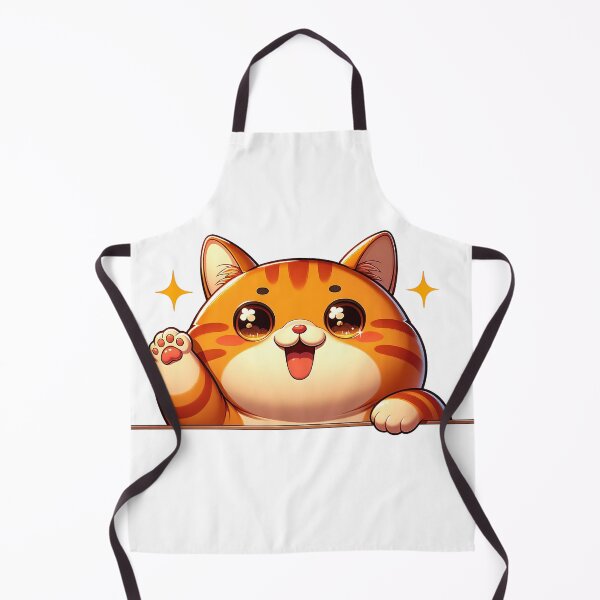 Item preview, Cat peeking, Orange color cat cartoon design designed and sold by ArtshopDRM.