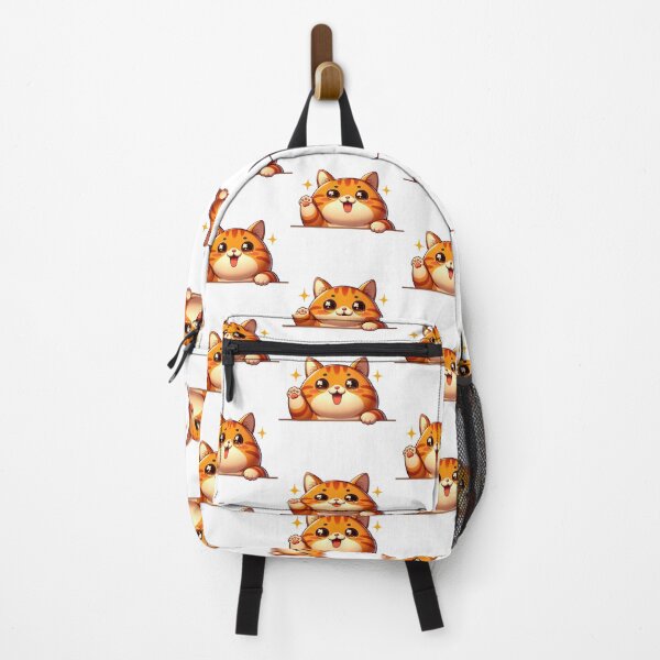 Item preview, Cat peeking, Orange color cat cartoon design designed and sold by ArtshopDRM.