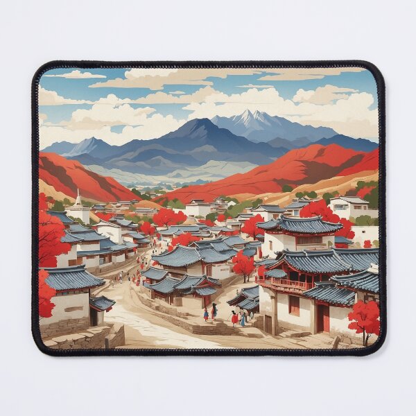 Item preview, Andong Hahoe Folk Village South Korea Tourism Vintage Poster designed and sold by TravelersGems.