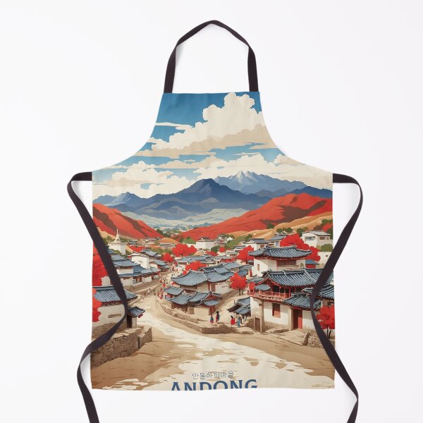 Item preview, Andong Hahoe Folk Village South Korea Tourism Vintage Poster designed and sold by TravelersGems.