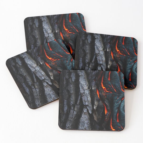 Item preview, Dark black burning lava of volcano eruption scene designed and sold by chandira11.
