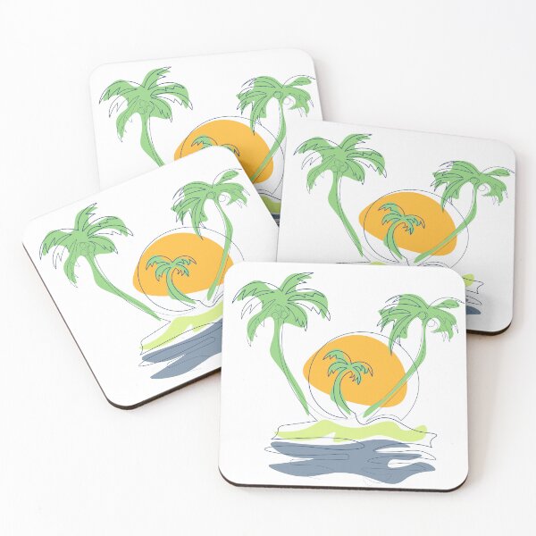 Item preview, Beach scenery with palm tree designed and sold by CutieBlue.