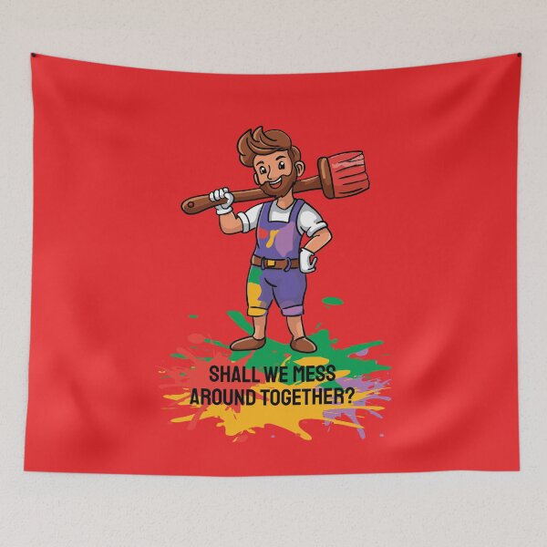 Item preview, Man painter with a huge brush designed and sold by HarridanCreates.
