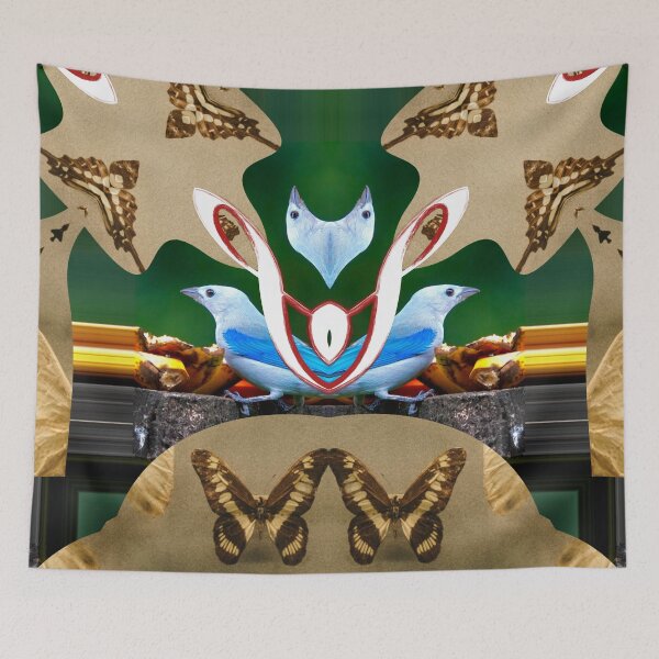 Item preview,   **ABSTRACT BLUE BIRDS AND BUTTERFLIES, SING SPRING!** designed and sold by Ralek.