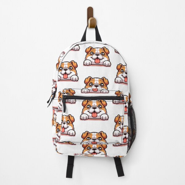 Item preview, Dog peeking, Bulldog cartoon design designed and sold by ArtshopDRM.
