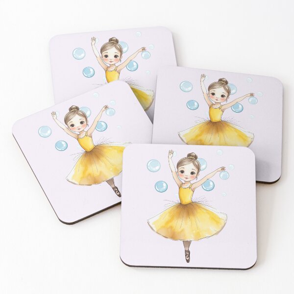 Item preview, Children's ballet in shades of yellow. Dancing with bubbles. designed and sold by NewtBoo.
