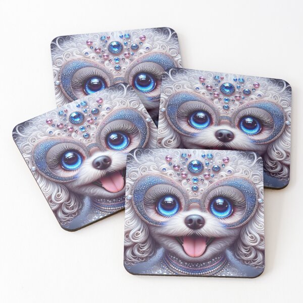 Item preview, Funny Bichon Frise Dog Blue Oversized Glasses designed and sold by purplesensation.