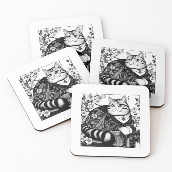 Item preview, black and white japanese cat designed and sold by MissKaffeina.
