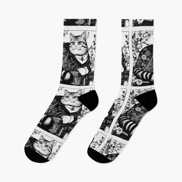 Item preview, black and white japanese cat designed and sold by MissKaffeina.