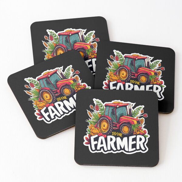 Item preview, Thank farmer, funny farmer worker lifestyle quote or saying with tractor illustration designed and sold by NBSStore.