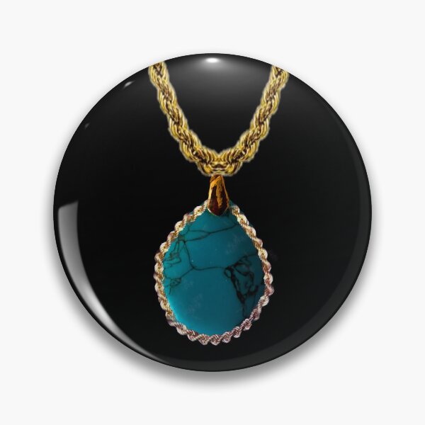 Item preview, Gold chain with blue stone designed and sold by Memosonata.