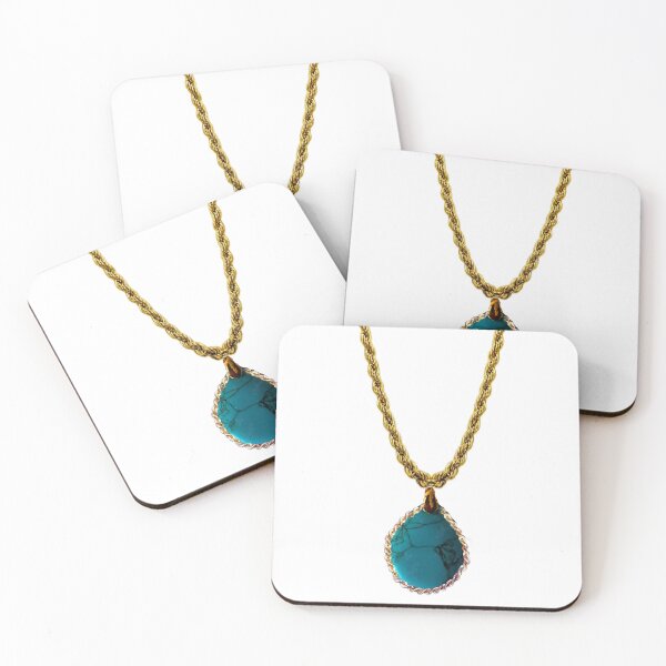 Item preview, Gold chain with blue stone designed and sold by Memosonata.