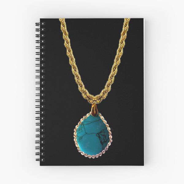 Item preview, Gold chain with blue stone designed and sold by Memosonata.