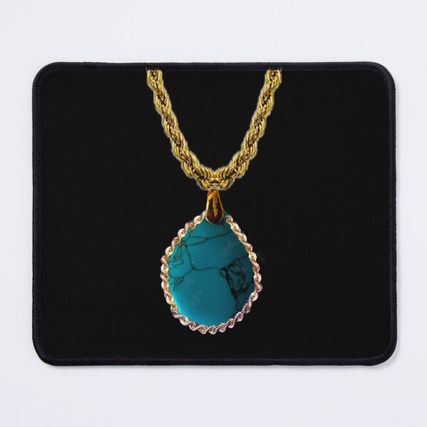 Item preview, Gold chain with blue stone designed and sold by Memosonata.