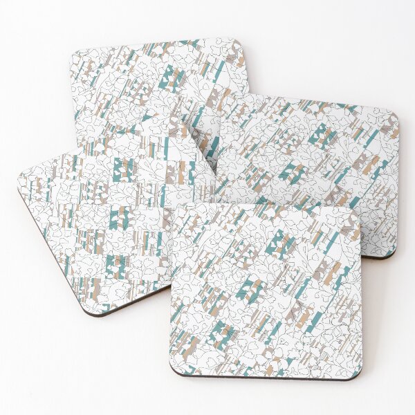 Item preview, Fragmented Squares with Maidenhair Fern  designed and sold by MoisOneOffs.