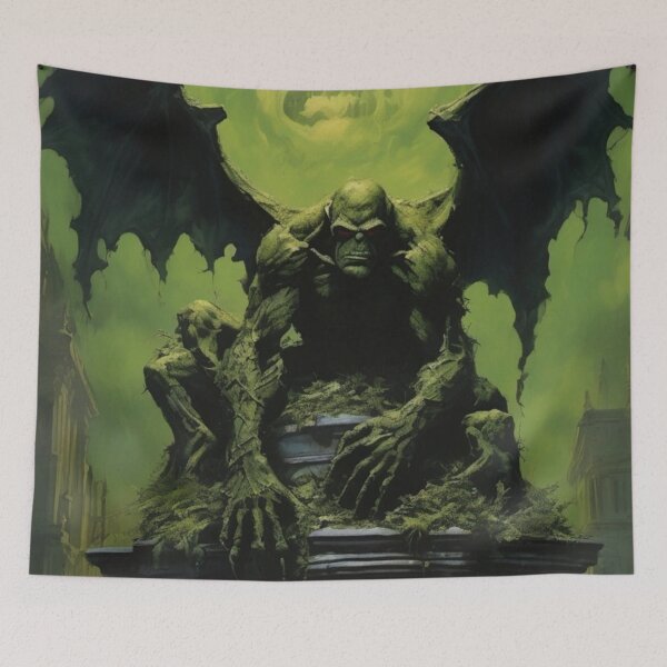 Item preview, Green Monster Gargoyle in Style of The Hunchback of Notre Dame designed and sold by JojiKebamura.