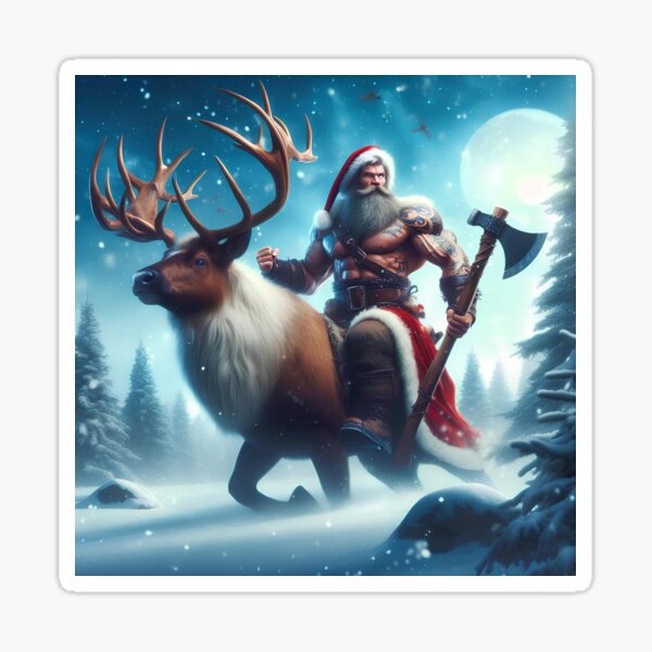 christmas warrior Sticker