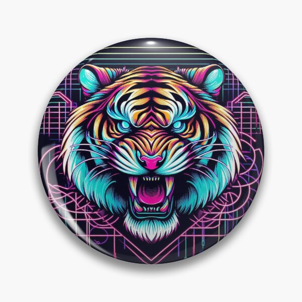 Artikelvorschau, Synthwave Tigers entworfen und verkauft von BeneathBrkenSky.