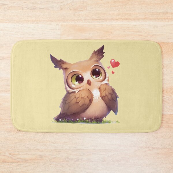 Item preview, Fluffy Owl in Love designed and sold by Catloaf Art.