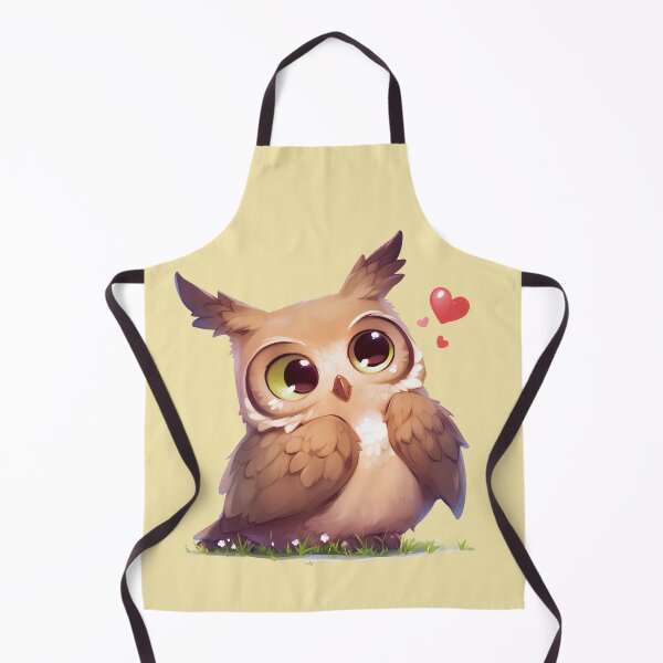 Item preview, Fluffy Owl in Love designed and sold by Catloaf Art.