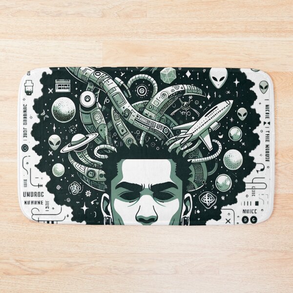 Item preview, Afro-futurism Afro Boy Cosmic Art designed and sold by KitonicTees.