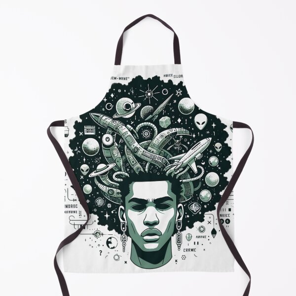 Item preview, Afro-futurism Afro Boy Cosmic Art designed and sold by KitonicTees.
