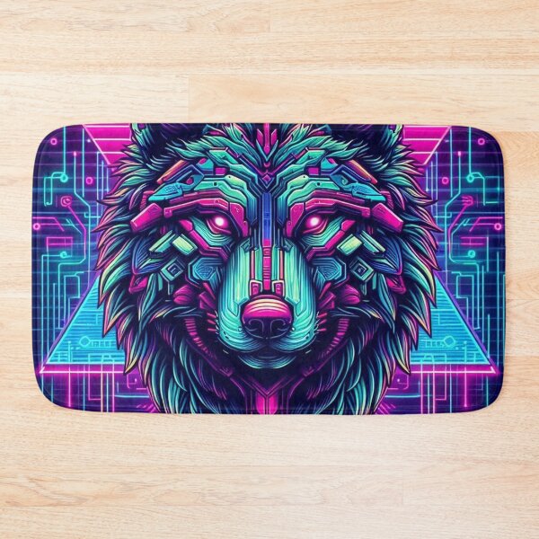 Item preview, Synthwave Wolf designed and sold by BeneathBrkenSky.