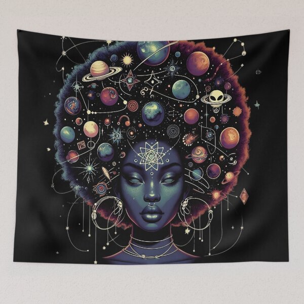 Item preview, Afro-futurism African Afro Woman designed and sold by KitonicTees.