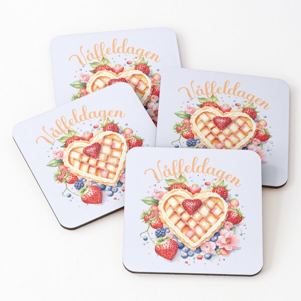Item preview, Watercolor Waffle Day, Våffeldagen designed and sold by HolidayBug.