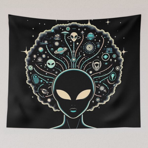 Item preview, Afro-futurism African American Afro Girl designed and sold by KitonicTees.