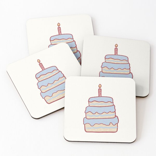 Item preview, Blue Birthday cake illustration  designed and sold by Mayarart.