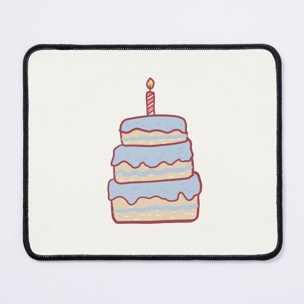 Item preview, Blue Birthday cake illustration  designed and sold by Mayarart.