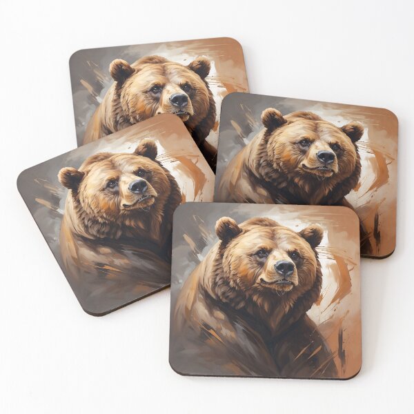 Item preview, Watercolor Brown Bear Face designed and sold by PolygonPinnacle.