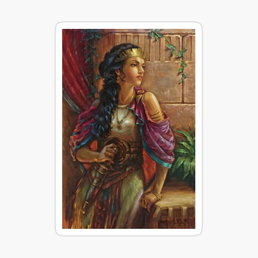 An painting depicting Queen Zenobia, Queen of the East Art Board Print