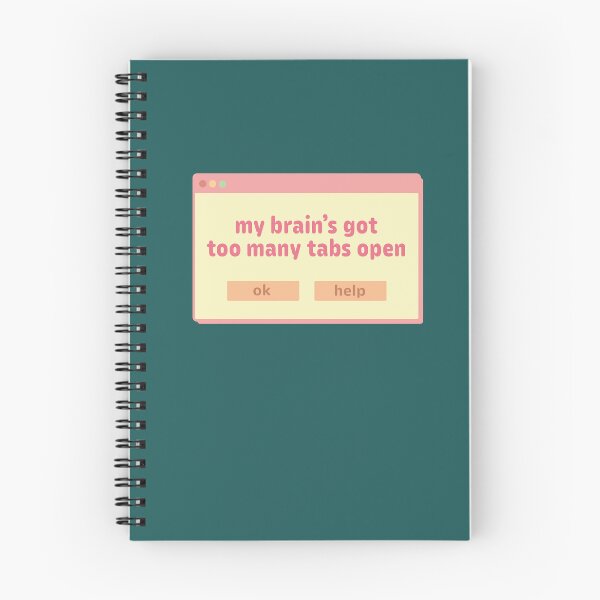Item preview, My Brain's Got Too Many Tabs Open Sticker designed and sold by TChubbyFlamingo.
