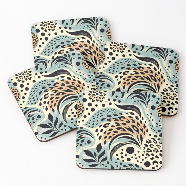 Item preview, Abstract Leopard Print with Tropical Plant Elements designed and sold by ImagineCorner.