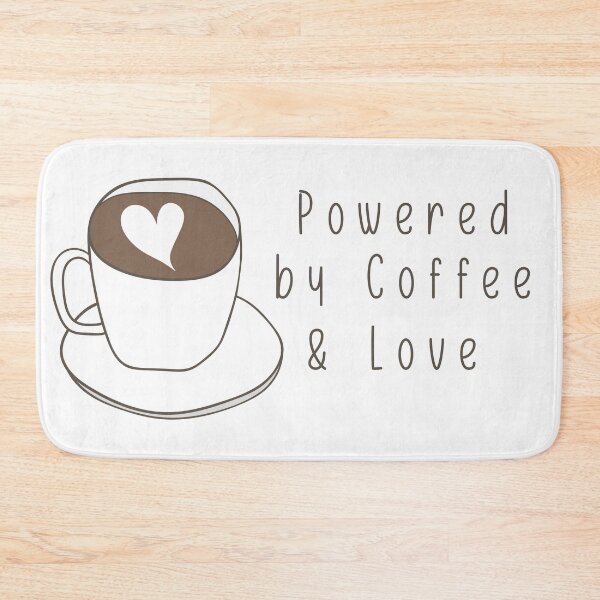 Item preview, Powered by Coffee and love designed and sold by PeppermintCreek.