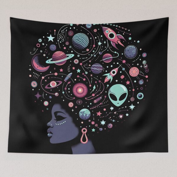 Item preview, Afrofuturism Melanin Afro Girl designed and sold by KitonicTees.