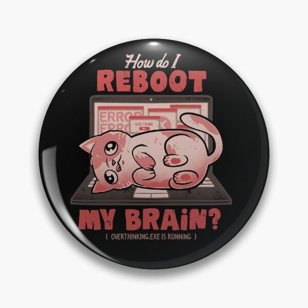 Item preview, How Do I Reboot My Brain - Funny Cute Cat Computer Sarcasm Gift designed and sold by EduEly.