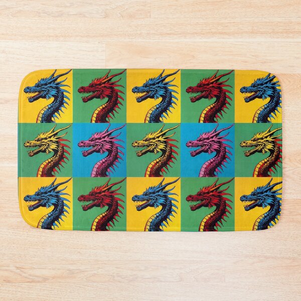 Item preview, Bright Colours Dragons Pop Art Warhol's style 4 boxes designed and sold by StudioEsMoncher.