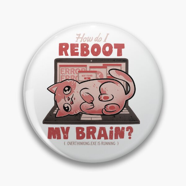 Item preview, How Do I Reboot My Brain - Funny Cute Cat Computer Sarcasm Gift designed and sold by EduEly.