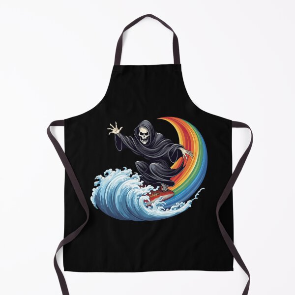 Item preview, Rainbow Surfing Grim Reaper designed and sold by ctrlaltchic.