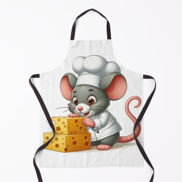Item preview, mouse wearing chef costume eating cheese designed and sold by MzulhilmiZam.