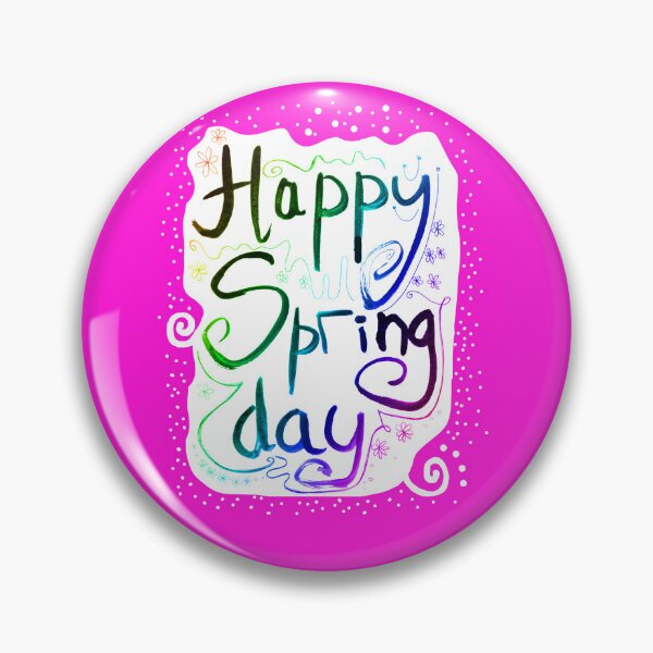 Item preview, Happy Spring Day watercolor lettering | Happy Spring Day aquarelle painting text handlettering designed and sold by lausn.